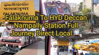 Falaknuma To Nampally station🚉 Full Travelling In MMTS Train HYB screenshot 5