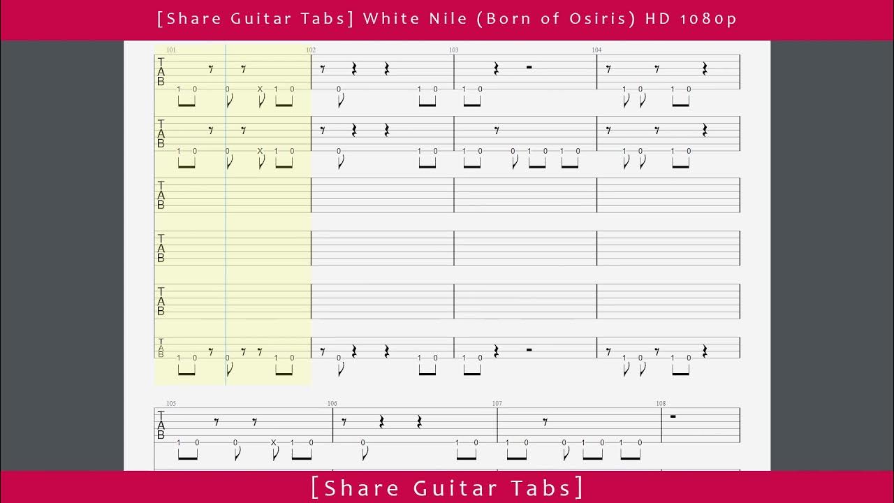 [Share Guitar Tabs] White Nile (Born of Osiris) HD 1080p YouTube