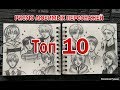 МОЙ СКЕТЧБУК ♥ РИСУЮ 10 ЛЮБИМЫХ ПЕРСОНАЖЕЙ НА ЛИСТЕ !! ОФОРМЛЯЕМ РАЗВОРОТ (2 часть)