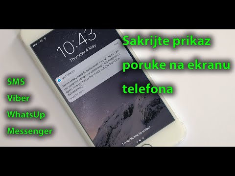 Iskljucite prikaz poruka na zaključanom telefonu - viber, messenger itd