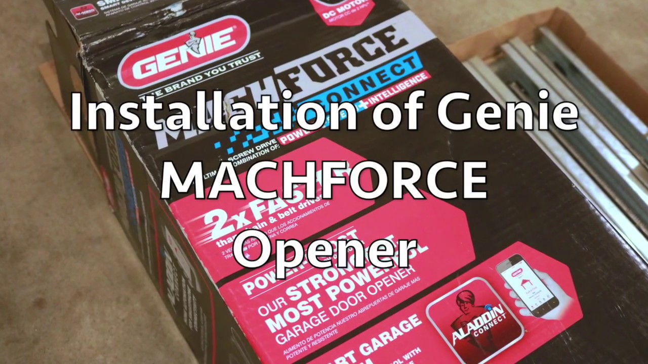 Genie MachForce Connect Garage Door Opener Install - MaxresDefault