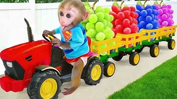 Monkey Nana drives a tractor : The quest for orange juice on a hot summer day - NANA MONKEY LIFE