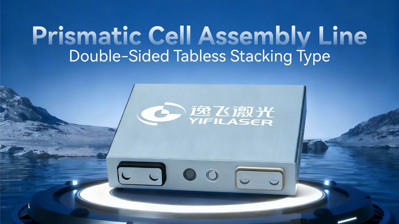 YIFI LASER | Prismatic Cell Assembly Line—Double-Sided Tabless Stacking Type