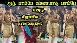 ஆடு பாம்பே விளையாடு பாம்பே | நாதஸ்வரத்தில் மகுடி | Snake Song Magudi in Nadhaswaram!