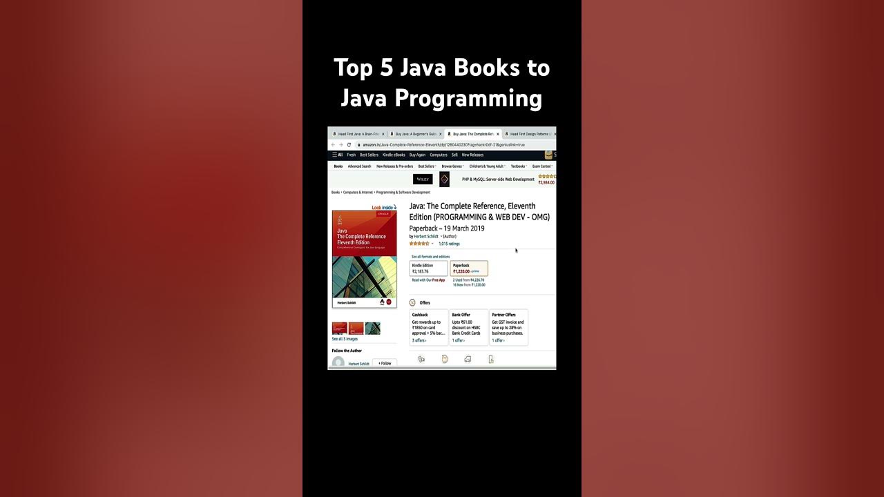 Top 5 Java Books to Learn Java Programming #java #books - YouTube