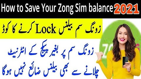 How to Save Zong Sim Balance With Cod | new Method 2021| Zong Balance Save Karne Ka Tarika 2021
