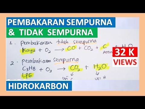REAKSI PEMBAKARAN sempurna dan tidak sempurna hidrokarbon | BACA DESKRIPSI | kimia 11 senyawa karbon