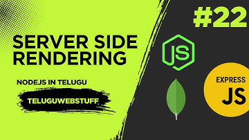 #22 Server Side Rendering using EJS in Node.js | Dynamic HTML with Express.js in Telugu