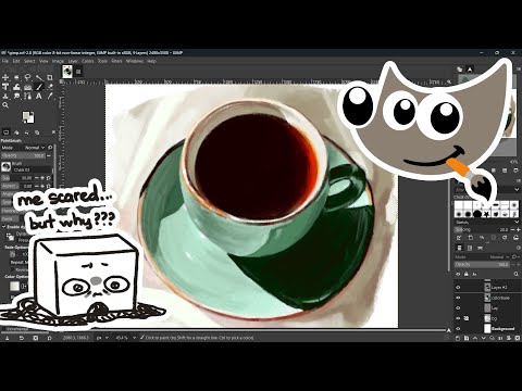 i tried painting in gimp. and why is it so intimidating???