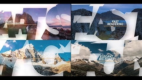 Elegant Big Fonts Slideshow (After Effects Template)