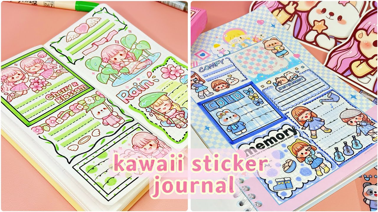 stickers journaling 💕cute kawaii sticker🌈 Immersive ASMR bullet