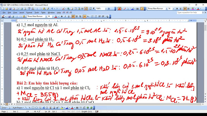 Giải bài tập hóa học bài 18 mol năm 2024