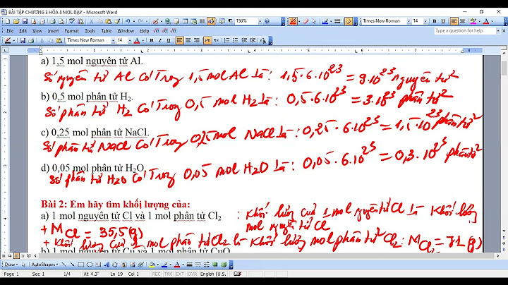 Giải bài tập hóa học bài 18 mol năm 2024