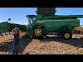 John Deere X9 | Laura's FIRST TIme Running a Combine