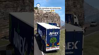 Sale remolque en curva muy cerrada 😨😨 #camion #trucks #simulator #truck #trailer