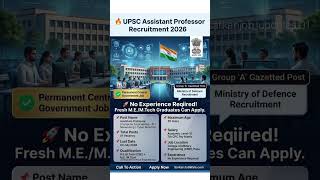 UPSC Assistant Professor Recruitment 2026 | AI, Cyber Security &amp; Networking | Apply Before 3 July