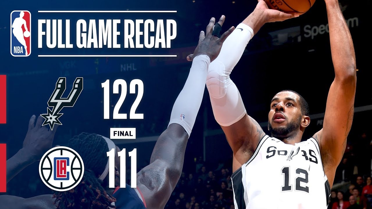 Full Game Recap Spurs vs Clippers Aldridge Scores 38 In LA