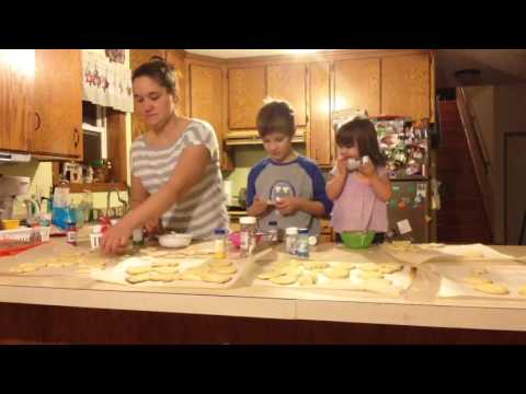 Christmas Baking 2016- How to bake Christmas cutout Cookies with kids