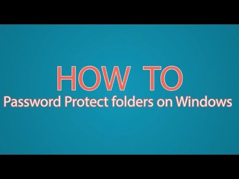 How to Password Protect folders on Windows 10\/8\/7\/XP [2015]  YouTube