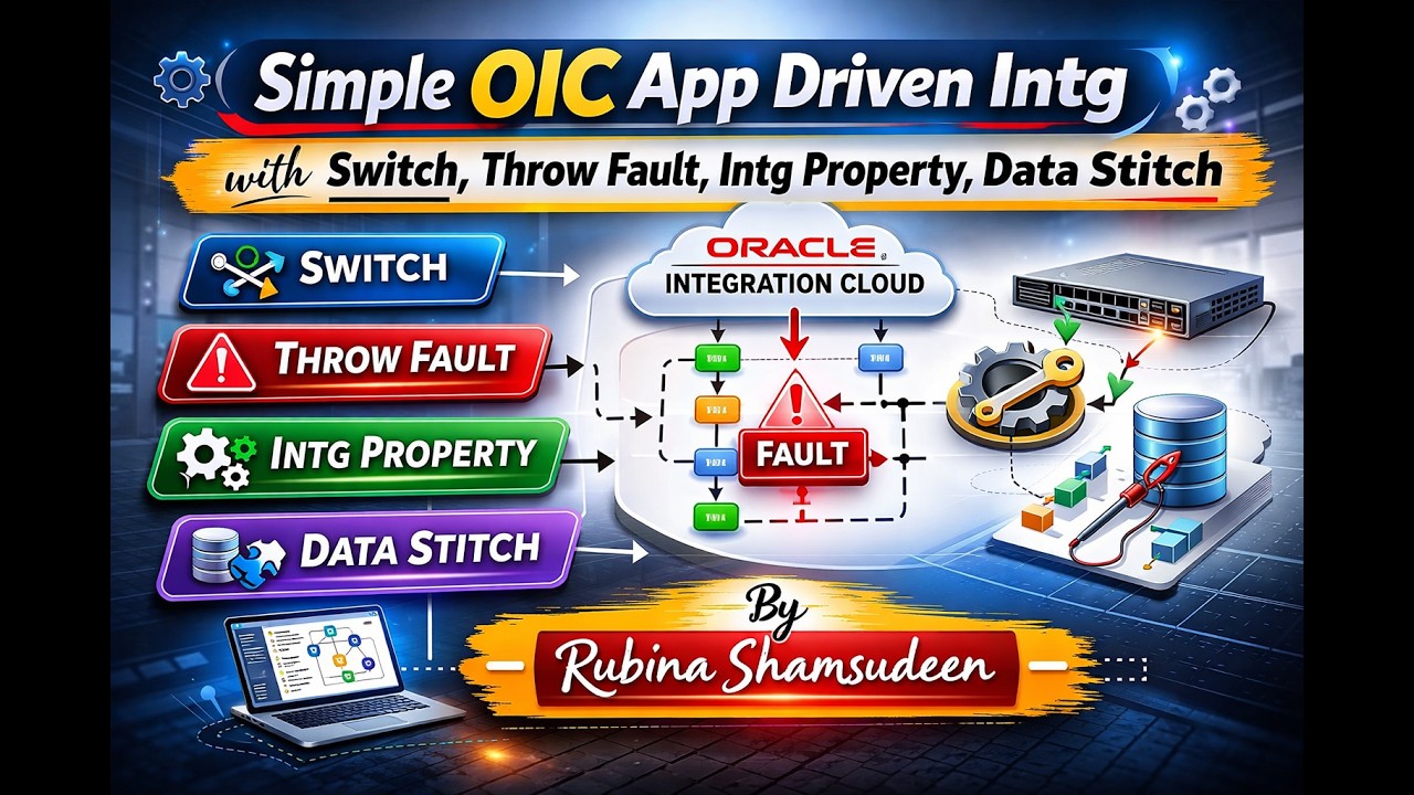 Simple OIC App Driven Intg with Switch, Throw Fault, Intg Property ...