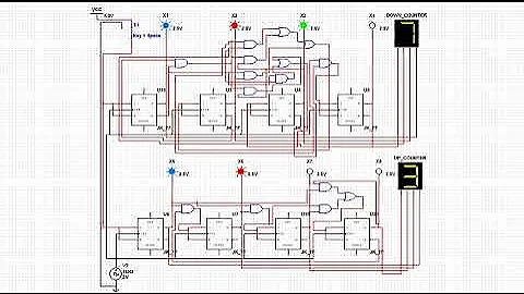 MULTISIM: 0-9 UP AND DOWN COUNTER (DECIMAL COUNTER)