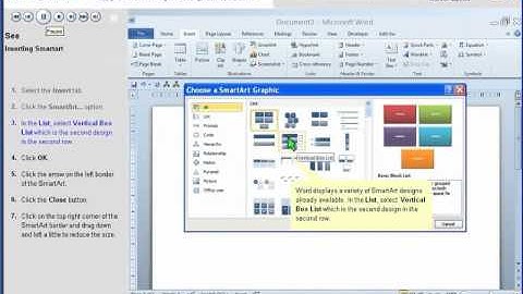 How to insert SmartArt in Microsoft Word 2010