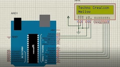 Arduino interfacing with lcd in proteus