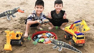 Trò Chơi Máy Xúc Giải Cứu Đàn Cá Khỏi Cá Sấu ♥ Min Min TV Minh Khoa