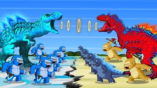 Team DINOSAURS, KONG ICE Vs Team DINOSAURS, ZILLA, KONG FIRE: Who Will Win? | Monsterverse Animation