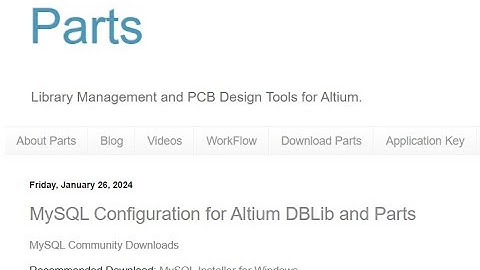 MySQL Configuration for Altium DBLib