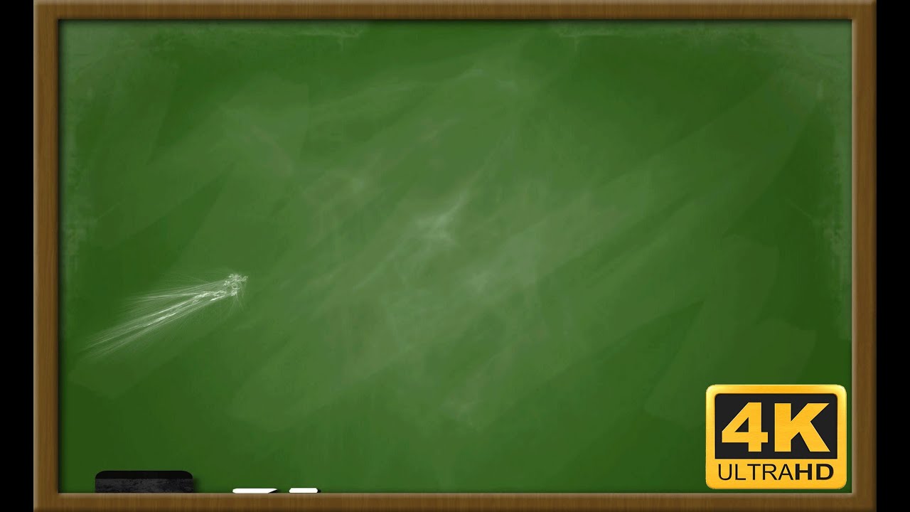 School Green Chalk Board Background Video 4K 