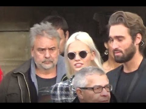 Sasha LUSS & Luc BESSON @ Paris Fashion Week 23 january 2018 show Chanel #PFW janvier