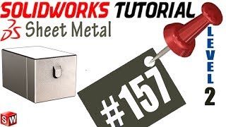 157 SolidWorks Sheet Metal Tutorial: JOG, placing jog bending line, avoid jog intersection
