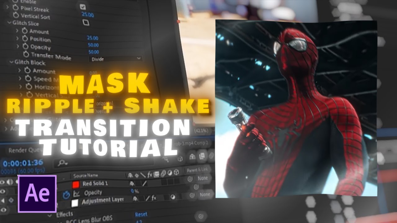 MASK + Ripple SHAKE Transition Tutorial || After Effects || - YouTube