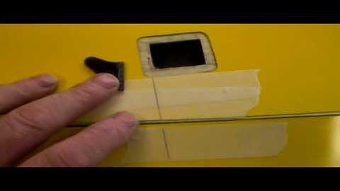 installing control horns into a hollow molded wing