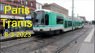 Paris Trams T1 et T5 8-3-2023