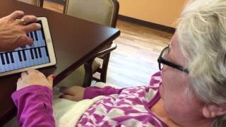 LuAnne enjoys iPad Piano using Apple's Garage Band App screenshot 4