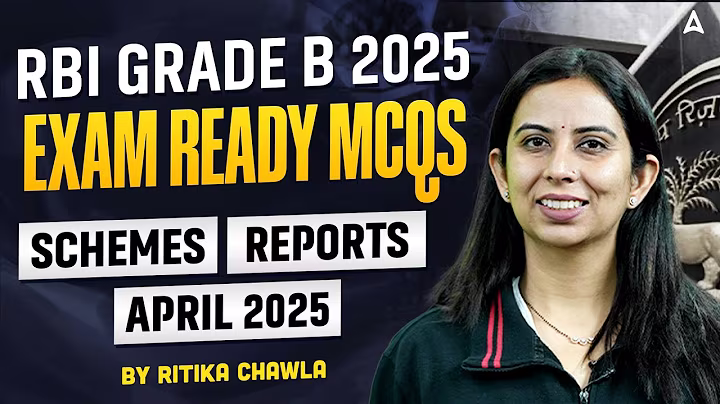 RBI Grade B Schemes, Reports & Updates | Top RBI Grade B MCQs for Exam | By Ritika Chawla
