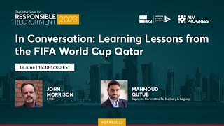 In Conversation: Learning Lessons from the FIFA World Cup Qatar