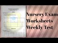 Nursery Exam Worksheets | First Weekly Test