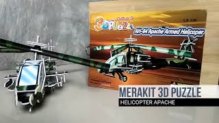 Merakit 3d puzzle - helicopter Apache