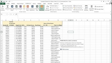 HOW TO VIDEO Dr Ami Gates MOOT Intro Stats Mean Median Mode Excel