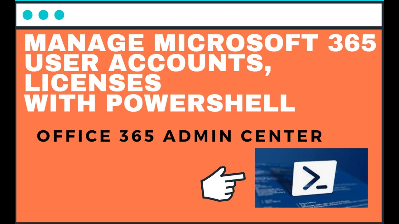 Manage Microsoft 365 accounts with PowerShell | IT Support skills - YouTube