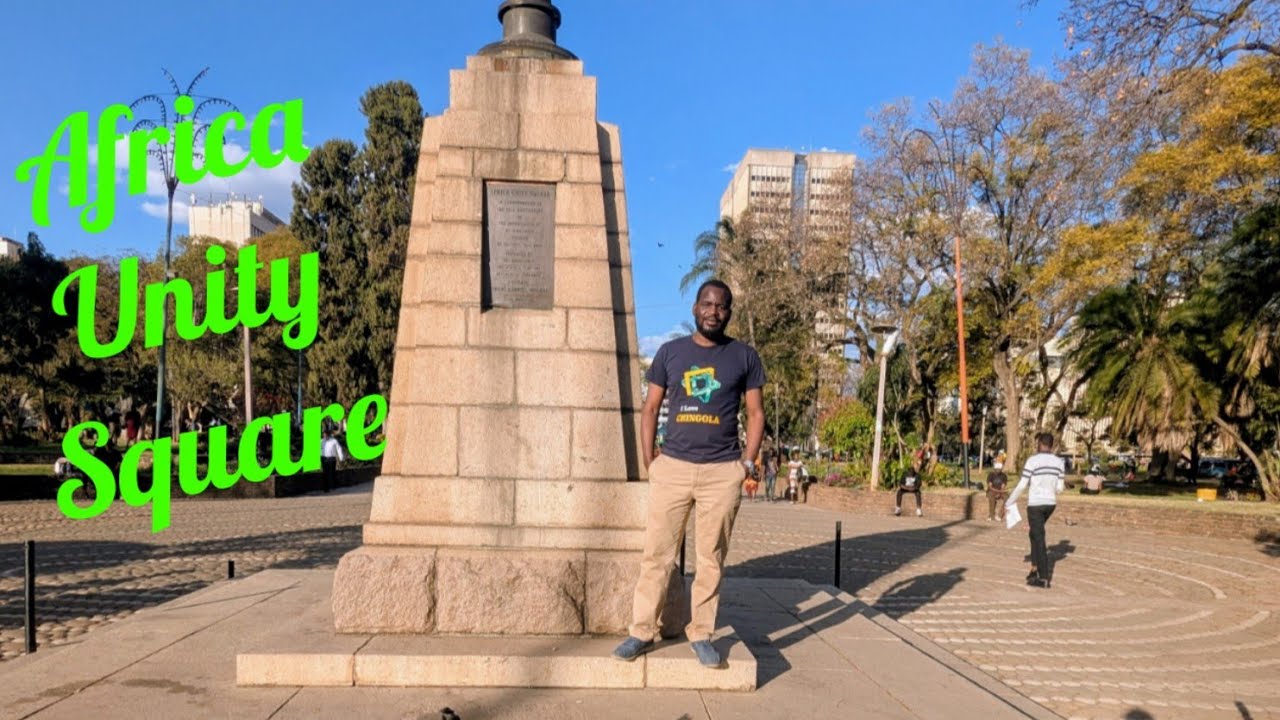 Africa Unity Square, Harare CBD tour, Zimbabwe 