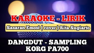 Sasaran Emosi  ( cover ) Rita sugiarto // Karaoke-Lirik