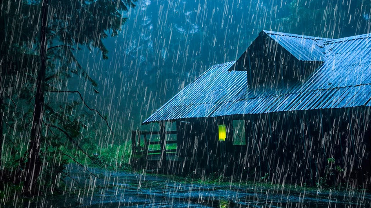 Suara Hujan untuk Tidur – Hujan Lebat & Guntur Tenang untuk Relaksasi Pikiran, Belajar, Meditasi