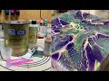 #96 How I Mix Up My Paints & Spectacularly Shimmery Emerald Bloom | Acrylic Pour Painting | Fluid