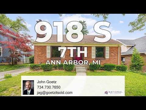 918 South 7th Street, Ann Arbor, MI home video tour