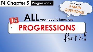 Lesson 15: PROGRESSIONS [PART 2] | SPM Add Maths | F4C5 Progressions