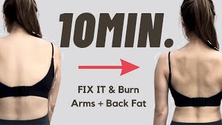 Best!! 7 days Slim your BACK + LOSE ARMS FAT & BETTER Posture in 10 mins